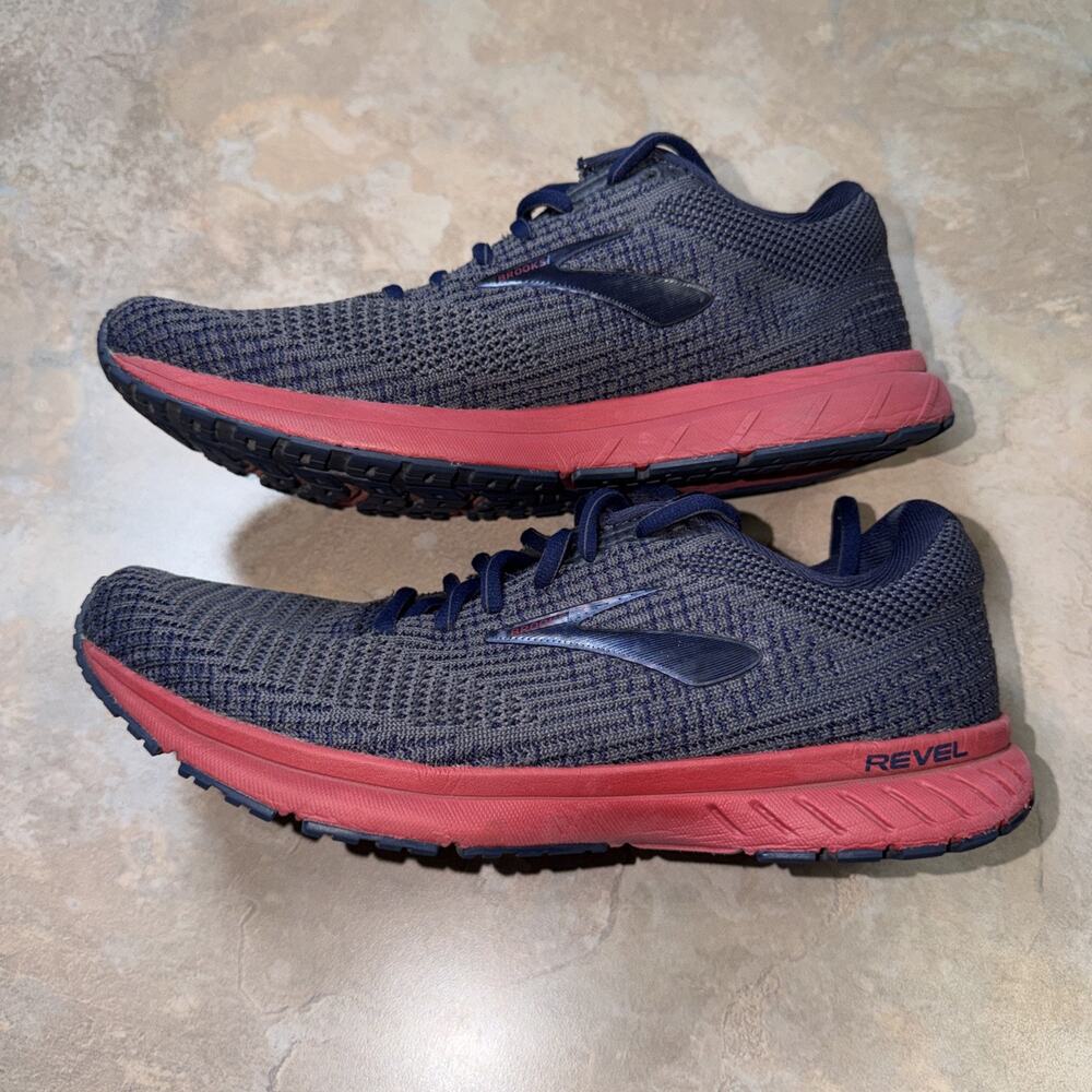 Brooks Men’s Revel 3 Blue Red Running Shoes Size 10 Medium D